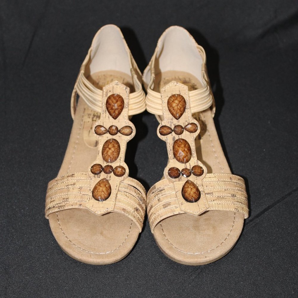 New York Transit Cork Wedge Sandals
